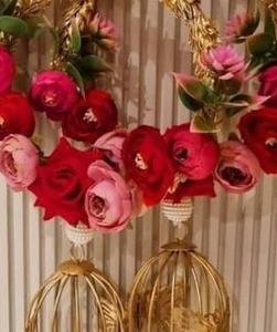 Ranunculus flor colgante de pared con jaula portavelas decoración de boda Baby Shower cuna ceremonia FIESTA DE Navidad Festival - Product Image 5