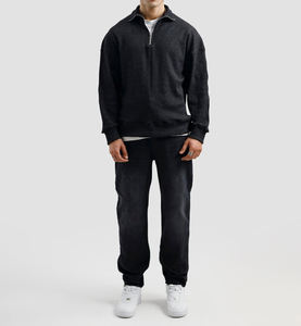 Venta al por mayor unisex de alta calidad 100% algodón de los hombres de gran tamaño Puff impresión bordado logotipo personalizado otoño sudadera - Product Image 1