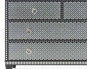 Incrustaciones de hueso POR LO GENERAL tradición artesanal personalizada y Floral Mesita de noche Gabinete Incrustaciones de hueso Sala de estar DE LA India - Product Image 5