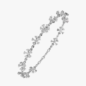 925 Sterling Silver Moissanite <b>Bracelet</b> for Women Floral Shaped Diamond White Gold Color Luxury Wedding Moissanite Jewelry - Product Image 1
