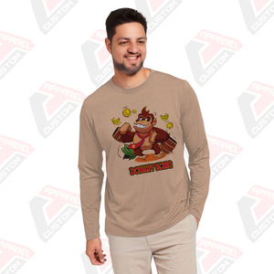 T-shirt en jersey de coton à manches longues pour homme Heritage, écologique, confort estival, appliques disponibles, denim, batik, velours côtelé, perles - Product Image 3