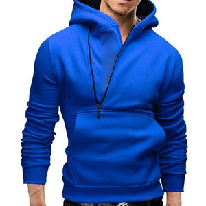 Sweat à capuche en coton de haute qualité, OEM, molleton épais uni, logo imprimé en relief, coupe oversize, pour homme, hiver/été, personnalisable - Product Image 1