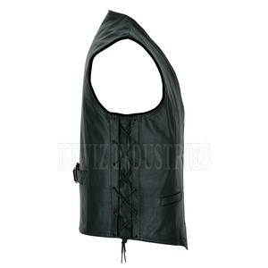 Prix raisonnable hommes vêtements gilet en cuir en vente bonne qualité 100% cuir fait mode gilet - Product Image 5