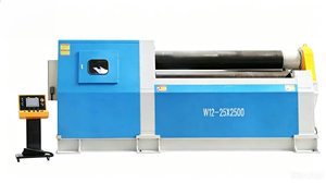 Centre de formage de plaques métalliques CNC W12-25mmx2500, machine à rouler pour une production à haute vitesse, certifiée CE ISO, plieuse hydraulique à 4 rouleaux - Product Image 1