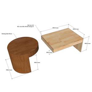 Modern 110x60x50cm Living Room <b>Sofa</b> <b>Table</b> with Movable Feature Combination Design Rubber Wood Material-TT68250 - Product Image 6