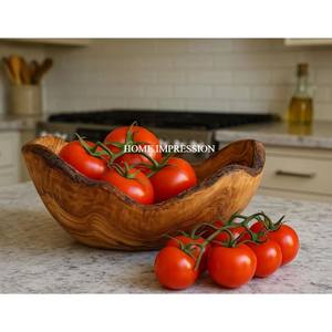 Ensemble de bols de service jetables en bois d'acacia de haute qualité, écologiques, hautement personnalisés, bols à salade sculptés, maison, Inde - Product Image 3