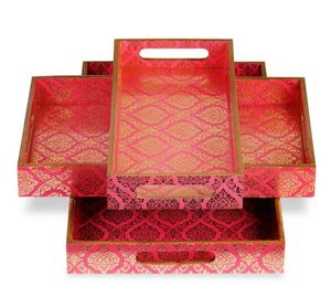 Plateau décoratif en bois à la mode pour intérieurs de maison - Product Image 4