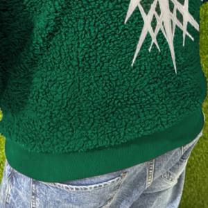 New Arrival Men's Sherpa Fleece <b>Hoodies</b> Heavyweight Thick <b>Fur</b> Pullover with 3D Pattern Cotton Blended Sweatshirts for Winter - Product Image 2