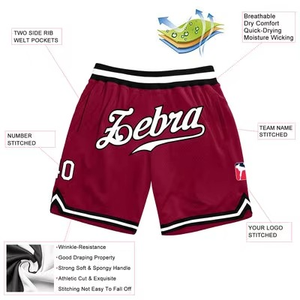 Pantalones de baloncesto de malla de poliéster con logotipo personalizado pantalones cortos de baloncesto para hombre a la venta precio al por mayor precio barato OEM - Product Image 2