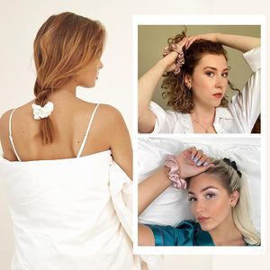 Suave logotipo personalizado elástico 100% seda lazos para el cabello accesorios para el cabello para mujeres OEM Scrunchy lazo para el cabello hecho en Vietnam - Product Image 5