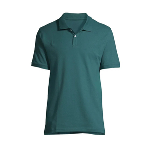 Camisa de Golf Premium para Hombre, 100% Algodón Jersey, Cuello Abotonado, Manga Corta, Transpirable, Casual, Verano, Corte Ajustado, Estilo Urbano, OEM 180g - Product Image 1