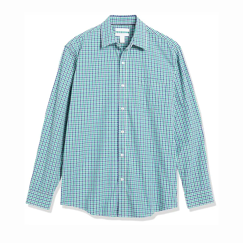 Camisa de vestir para homens, slim, tamanho regular, camisa de trabalho, 2023 de alta qualidade, atacado, simples, camisa de design