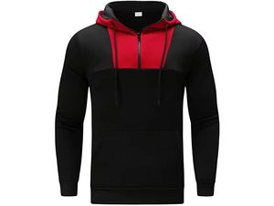 Venta al por mayor personalizado hombres y niños pulóver cremallera sudaderas con capucha bordadas en otoño nuevo personalizado en blanco liso teñido - Product Image 4