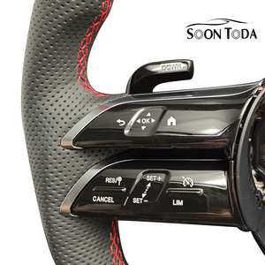 Volante Deportivo de Cuero y Fibra de Carbono con Diseño de Libélula para <span class=keywords><strong>Mercedes</strong></span> BENZ W206 X167 Clase G W464 C257 <span class=keywords><strong>GLA</strong></span> CLA35 CLS 53 G63 GLS63 AMG - Product Image 5