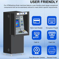 Dépôt en espèces en libre-service Distributeur de billets ATM Paiement de factures en libre-service Kiosque Mur à travers recycleur d'argent Crypto Atm Machine