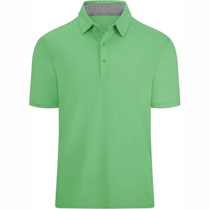 T-shirts polo à manches courtes pour hommes Tissu tricoté respirant avec décoration zippée et polos imprimés - Product Image 2
