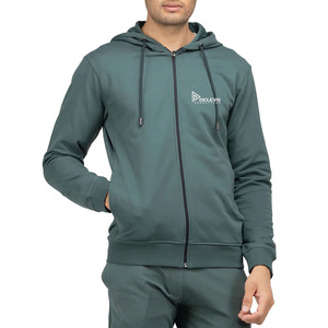 Sudadera con Capucha Personalizada de Algodón 80% Poliéster 20% Transpirable y Ecológica para Hombre con Diseño de Pedrería, Servicio OEM, Pakistán - Product Image 1