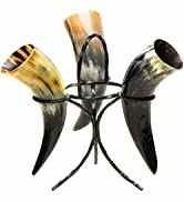 Cuerno vikingo pulido a mano, soporte de hierro de estilo Animal Natural rústico para entusiastas de la cerveza artesanal, jarra hecha a mano - Product Image 3