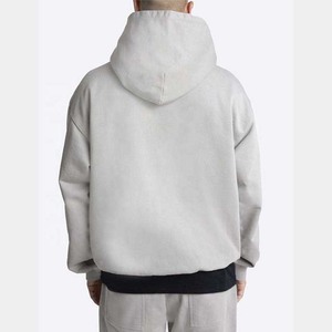 Veste matelassée à capuche surdimensionnée de luxe unisexe sweat-shirt en polaire épaisse personnalisé avec impression brodée de haute qualité sweats à capuche pour hommes - Product Image 6