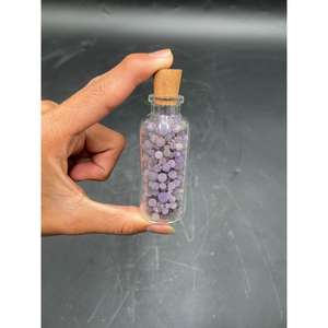 เม็ดคริสตัลอะเกตองุ่นธรรมชาติ 70 กรัมในขวดแก้ว คริสตัลฮวงจุ้ยสำหรับหินตกแต่งเพื่อการบำบัด ขายส่ง - Product Image 3