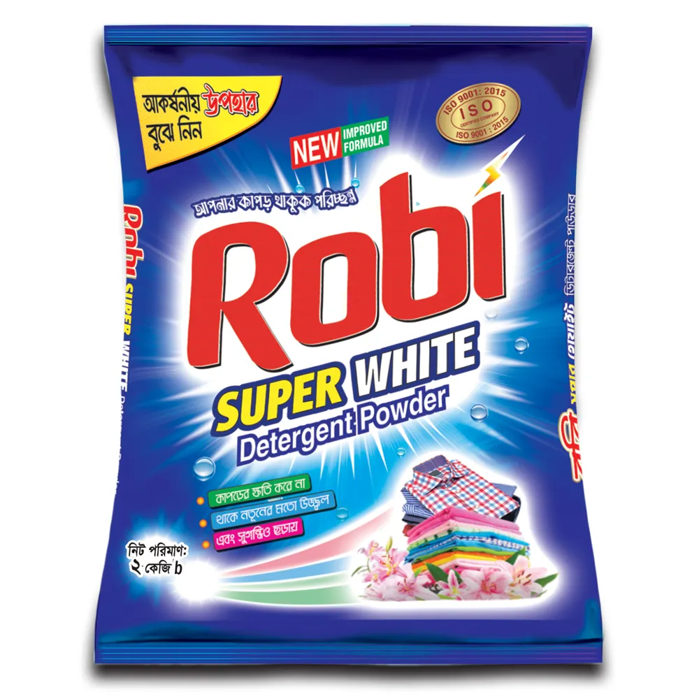غسل مسحوق الصانع سعر المصنع Robi سوبر الأبيض مسحوق تنظيف