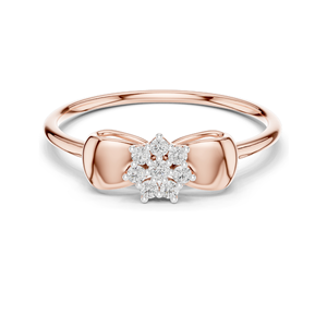 Bague pour femme en diamant de laboratoire 0,085 CT, clarté VVS-VS EF, or 18 carats, 14 carats, 10 carats et argent 925, moissanite et diamant de laboratoire - Product Image 3