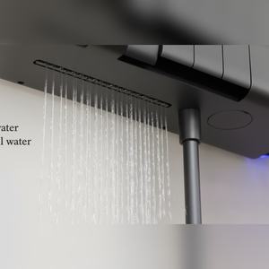 Système de douche en acier inoxydable ABS, prix d'usine, vente en gros, pluie, douchette à main, blanc mat, achat en gros, livraison mondiale - Product Image 3