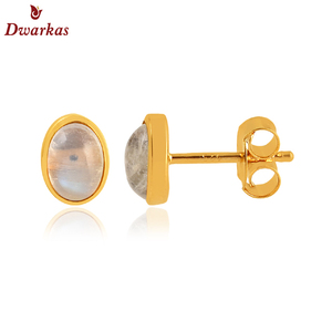 Boucles d'oreilles simples en argent sterling 925 plaqué or goujons de pierres précieuses en grenat naturel pour cadeau de fête d'anniversaire de mariage de fiançailles - Product Image 6