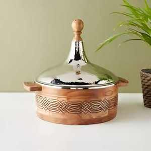 Moderno Acero inoxidable elegante y duradero la cazuela redonda de metal Perfecta para servir en cada comida y ocasión - Product Image 3