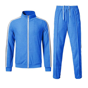 Conjunto de Dos Piezas Personalizable de Talla Grande para Invierno, Grueso, Transpirable, Cortavientos, de Secado Rápido, Color Sólido, Sudadera con Capucha y Pantalones Deportivos, Estilo Puff - Product Image 6