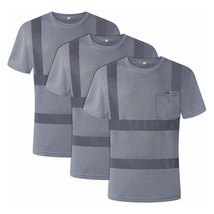 Camisa reflectante para hombre, ropa de trabajo de manga corta, camisa de seguridad de alta visibilidad, ropa reflectante de seguridad de manga corta para trabajo, camisa de trabajo - Product Image 5