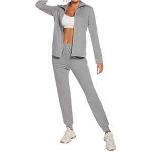 Conjunto Deportivo de Dos Piezas para Mujer, Corte Ajustado, con Logotipo Personalizado, Material de Poliéster/Algodón, Sudadera con Capucha y Pantalones Deportivos para Invierno - Product Image 3