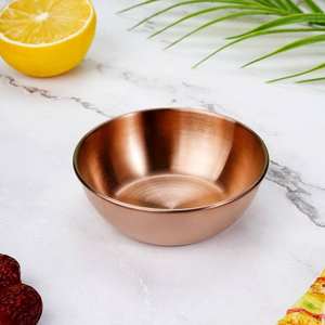 Bol de service décoratif en métal avec finition lisse, idéal pour la table à manger, le buffet d'hôtel, la cuisine à domicile - Product Image 1