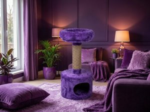 Maison pour chat Fiona Velvet Lounge avec un confort royal - Product Image 2