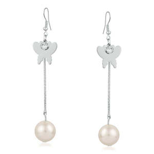 Urthn Fine Dangle Pearl Pendientes Chapado en oro 1310632 Stone Dangler - Product Image 1