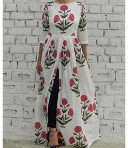 Pink Mogra <b>Cape</b> Set Indian Fashion Styling Quality Kurti and Pants From Indian Manufacturer - Product Image 2