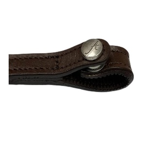 Frontalera para Caballo de Cuero Curtido Vegetal Premium con Incrustaciones de Cristales Azules y Negros en Tres Filas con Forma de Ola - Product Image 4