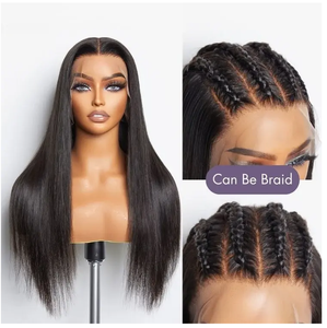 Vente en gros Perruque de cheveux vierges brésiliens sans colle avec dentelle frontale à usage professionnel de luxe pour dentelle suisse transparente droite haute - Product Image 3