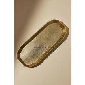 Bandeja y plato de artículos de servidor de alimentos de mesa antigua de calidad superior, vajilla para el hogar y la cocina, bandeja para servir alimentos en la India - Product Image 5