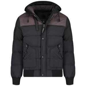 Chaqueta acolchada con cremallera Premium acolchada a prueba de viento para hombre, chaqueta elegante ligera aislada para exteriores con parches personalizados - Product Image 2