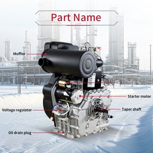 13kw xi lanh đơn dọc 4 thì bơm trực tiếp làm mát bằng không khí động cơ <span class=keywords><strong>diesel</strong></span> trục côn cho Máy phát điện - Product Image 6