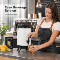 Distributeur de boissons isotherme en acier inoxydable pour café et restaurant, avec robinet, pour thé au lait