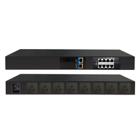 PDU Inteligente Personalizable Estándar de EE. UU. 120V 15A 8 Tomas de Corriente, Gestión Remota de Red, Gabinete de Servidor para Centro de Datos