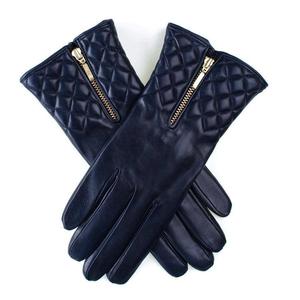 Guantes acolchados de cuero con forro de Cachemira, guantes de vestir de cuero de piel de oveja a la moda - Product Image 3