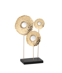 Exhibición de lujo decorativa de mesa con flores de Metal única para sala de estar, dormitorio, decoración del hogar a precio mayorista - Product Image 1