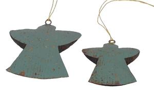 CHRISTMAS TREE <b>DECORATION</b> HANGING <b>HEART</b> ORNAMENT Tin Metal Home Festival Party Ornament for Tree and Wall - Product Image 3