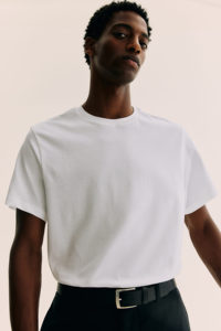 Camiseta de Hombre 100% Algodón, 320g, Cuello Redondo, Hombros Caídos, Peso Pesado, Transpirable, Secado Rápido, Corte Holgado, Estilo Formal y Urbano, Lisa - Product Image 3