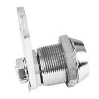 Serrure à came pour distributeur automatique et portes de cabinet, sécurité ANSI Grade 2, entraxe 18,5/23,5 mm, en alliage de zinc chromé, clés en alliage de zinc ABA