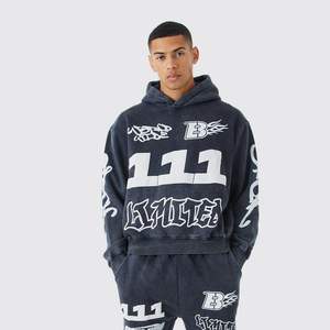 Survêtement d'hiver unisexe personnalisé avec logo, 100% coton, avec broderie et impression sérigraphique - Product Image 2