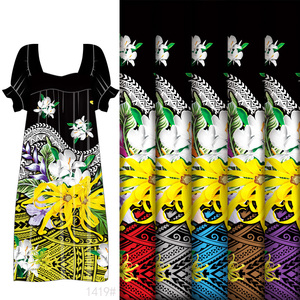 تخفيضات كبيرة مخصص هاواي طباعة بوليستيرتر الاستوائية الحروفية نمط الأزهار ملابس نسائية تنفس قماش خفيف الوزن - Product Image 6